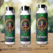 Clan MacIntyre Wappen über Tartan Thermobecher