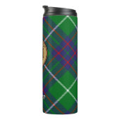 Clan MacIntyre Wappen über Tartan Thermosbecher (Nach rechts gedreht)