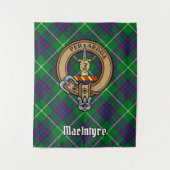 Clan MacIntyre Wappen über Tartan Wandteppich (Vorderseite)