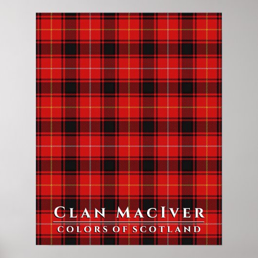 Clan MacIver Colors of Scotland 2 Tartan Kariert Poster (Vorne)