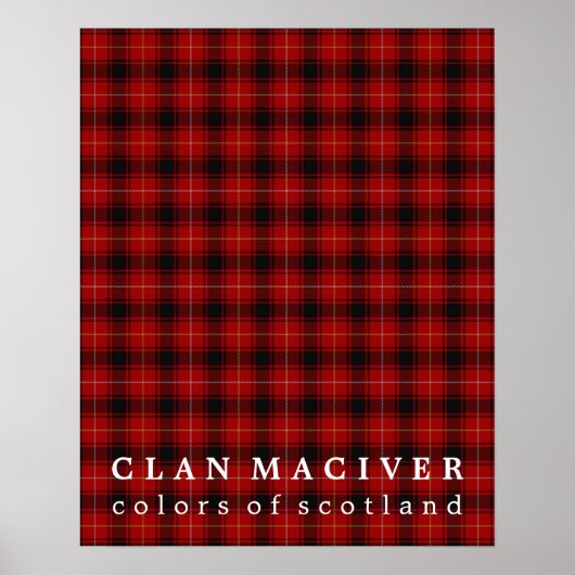 Clan MacIver Colors of Scotland Tartan Poster (Vorne)