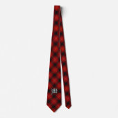 Clan MacIver MacIvor Letter M Monogram Tartan Krawatte (Vorderseite)