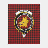 Clan MacIver Tartan Kariert Fleecedecke (Vorderseite)