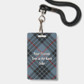 Clan MacKay Blue Tartan Ausweis (Rückseite mit Lanyard)