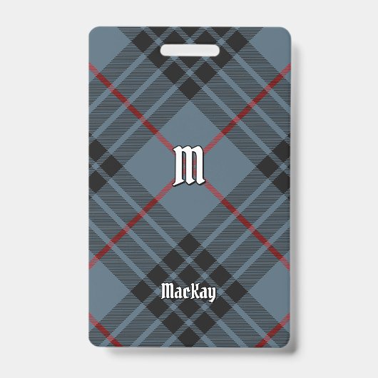 Clan MacKay Blue Tartan Ausweis (Vorderseite)