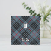Clan MacKay Blue Tartan Einladung (Stehend Vorderseite)