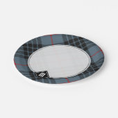 Clan MacKay Blue Tartan Pappteller (Schrägansicht)