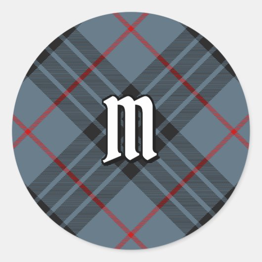 Clan MacKay Blue Tartan Runder Aufkleber (Vorderseite)