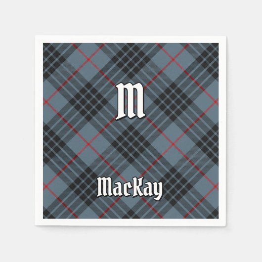 Clan MacKay Blue Tartan Serviette (Vorderseite)