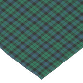 Clan MacKay Green und Blue Scottish Tartan Kurzer Tischläufer (Ecke)
