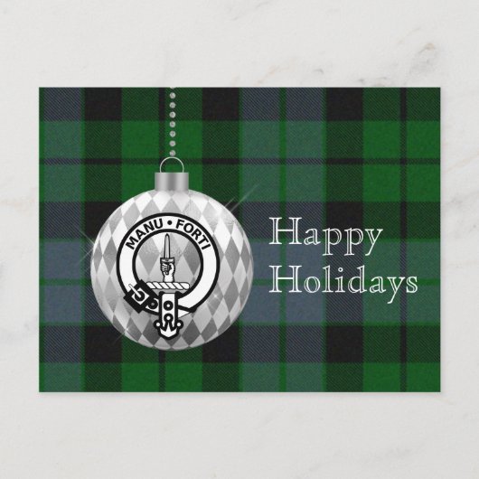 Clan Mackay Ornament Weihnachtskarte Feiertagspostkarte (Vorderseite)
