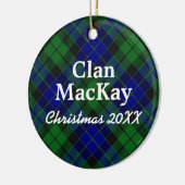 Clan MacKay Scottish Tartan Keramik Ornament (Links)