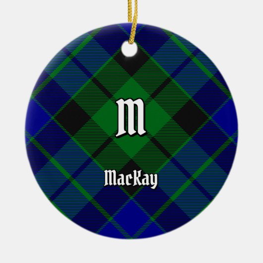 Clan MacKay Tartan Keramik Ornament (Vorne)
