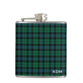 Clan MacKay Tartan Monogram Flachmann (Vorderseite)