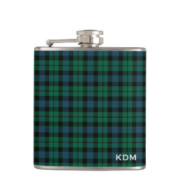 Clan MacKay Tartan Monogram Flachmann