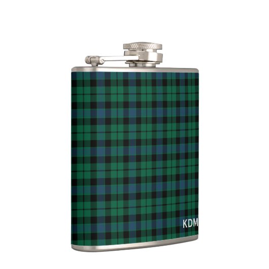 Clan MacKay Tartan Monogram Flachmann (Rechts)