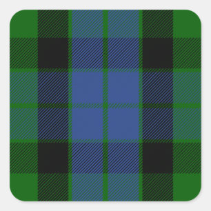 Clan MacKay Tartan Quadratischer Aufkleber