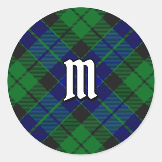 Clan MacKay Tartan Runder Aufkleber (Vorderseite)