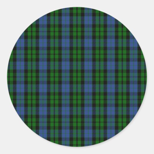 Clan MacKay Tartan Runder Aufkleber (Vorderseite)