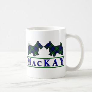 Clan MacKay Tartan Scottish Scottie Dogs Kaffeetasse