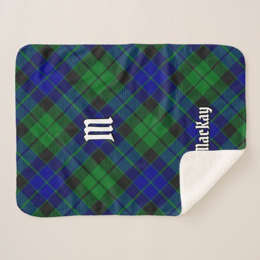 Clan MacKay Tartan Sherpadecke (Vorderseite (Horizontal))