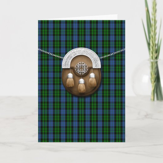 Clan MacKay Tartan und Sporran Karte (Vorderseite)