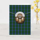 Clan MacKay Tartan und Sporran Karte (Gelbe Blume)