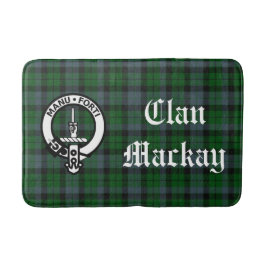 Clan Mackay Wappen Abzeichen & Tartan Badematte