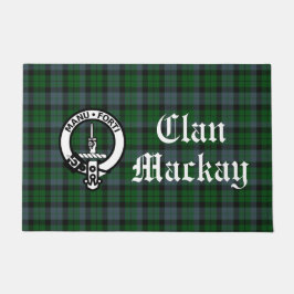 Clan Mackay Wappen Abzeichen & Tartan Front Fußmatte
