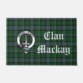 Clan Mackay Wappen Abzeichen & Tartan Fußmatte (Vorderseite)