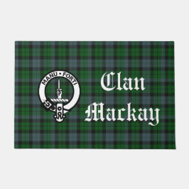 Clan Mackay Wappen Abzeichen & Tartan Fußmatte