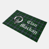 Clan Mackay Wappen Abzeichen & Tartan individuell Fußmatte (Schrägansicht)