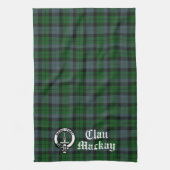 Clan Mackay Wappen Abzeichen & Tartan individuell Geschirrtuch (Vertikal)