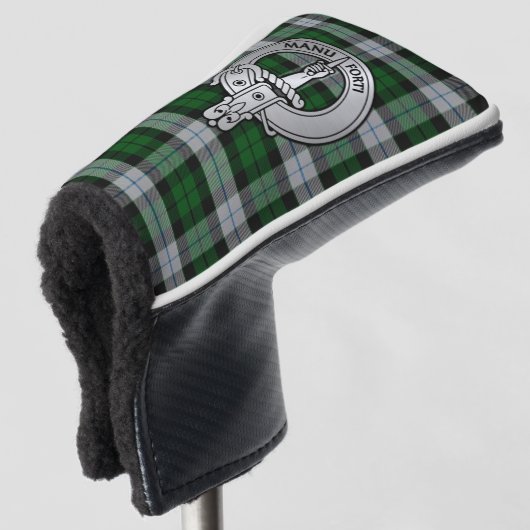 Clan MacKay Wappen & Dress Tartan Golf Headcover (3/4 Vorderseite)