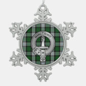 Clan MacKay Wappen & Dress Tartan Schneeflocken Zinn-Ornament (Vorderseite)
