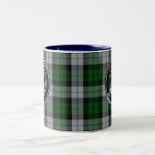 Clan MacKay Wappen & Dress Tartan Zwei-Tone-Kaffee Zweifarbige Tasse (Mittel)