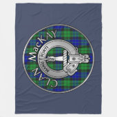 Clan MacKay Wappen & Tartan Fleecedecke (Vorderseite)