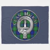Clan MacKay Wappen & Tartan Fleecedecke (Vorderseite (Horizontal))