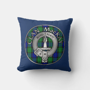 Clan MacKay Wappen & Tartan Kissen