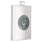 Clan MacKay Wappen & Tartan Knot Flask Flachmann (Rechts)