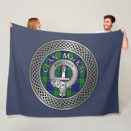 Clan MacKay Wappen & Tartan Knot Fleece Blanket