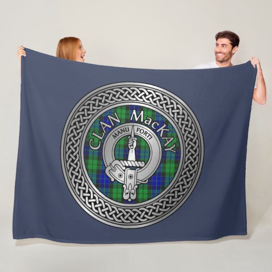 Clan MacKay Wappen & Tartan Knot Fleece Blanket (Beispiel)