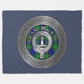 Clan MacKay Wappen & Tartan Knot Fleece Blanket (Vorderseite (Horizontal))