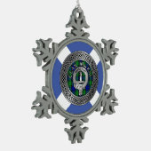 Clan MacKay Wappen & Tartan Knot Schneeflocken Zinn-Ornament (Links)