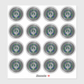 Clan MacKay Wappen & Tartan Knot Sticker (Blatt)