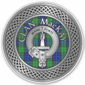 Clan MacKay Wappen & Tartan Knot Sticker (Vorderseite)