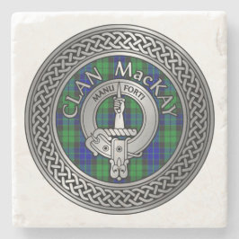 Clan MacKay Wappen & Tartan Knot Stone Untersetzer