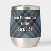 Clan MacKay Wappen über Blue Tartan (Rückseite)