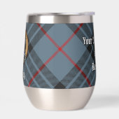 Clan MacKay Wappen über Blue Tartan (Links)