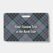 Clan MacKay Wappen über Blue Tartan Ausweis (Back)